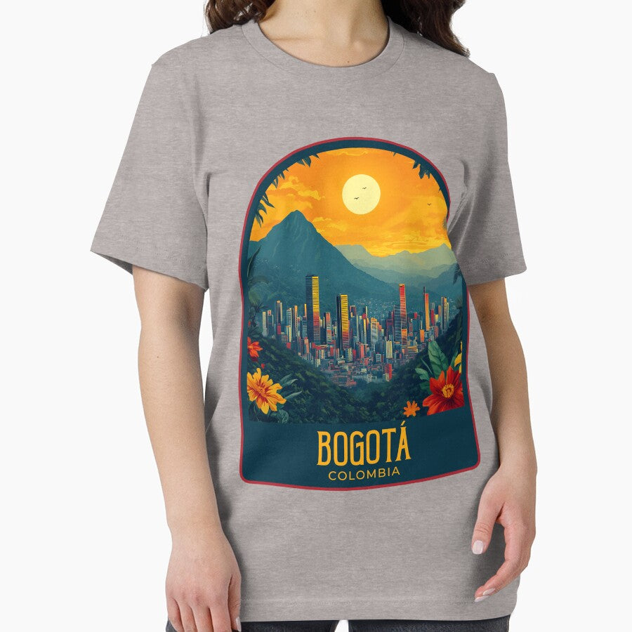Bogotá Vintage Travel Illustration T-Shirts, Hoodie, Sweatshirt