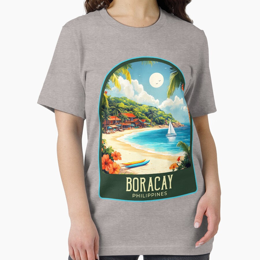 Boracay Vintage Travel Illustration by HomeLivingCo T-Shirts, Hoodie, Sweatshirt | BlankRebels.com (Image 2)
