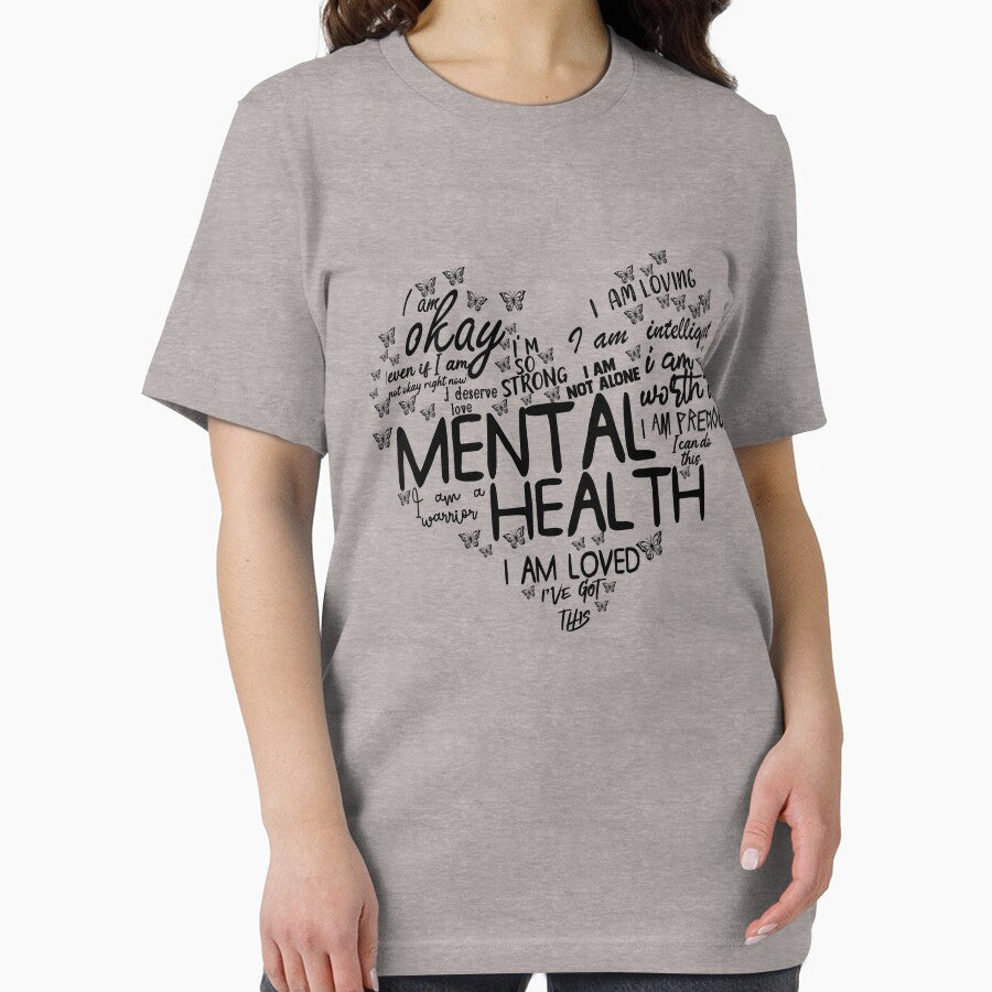 Mental Health Heart Word Cloud Mental Health Awareness Gear by DynamicDesign T-Shirts, Hoodie, Sweatshirt (Image 2)