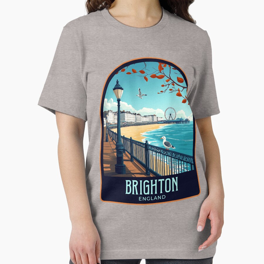 Brighton Vintage Travel Illustration T-Shirts, Hoodie, Sweatshirt