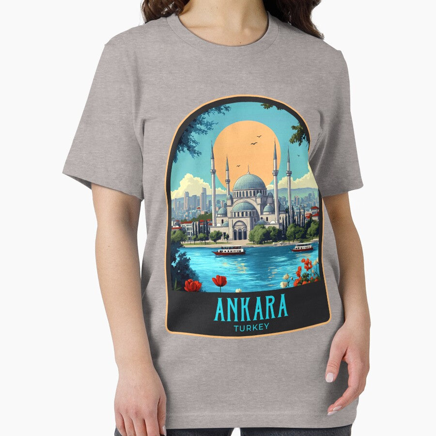 Ankara Vintage Travel Illustration by HomeLivingCo T-Shirts, Hoodie, Sweatshirt | BlankRebels.com (Image 2)