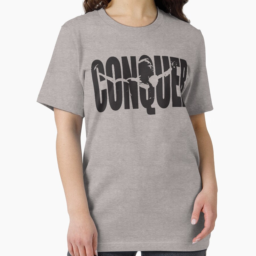 CONQUER (Arnold Iconic Black) by ilovearnie T-Shirts, Hoodie, Sweatshirt | BlankRebels.com (Image 2)