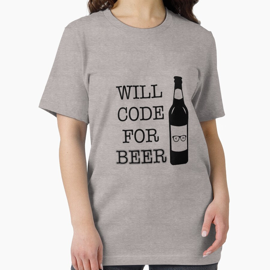 Will Code for Beer - Programmer - 1 - Black by yayandrea T-Shirts, Hoodie, Sweatshirt | BlankRebels.com (Image 2)