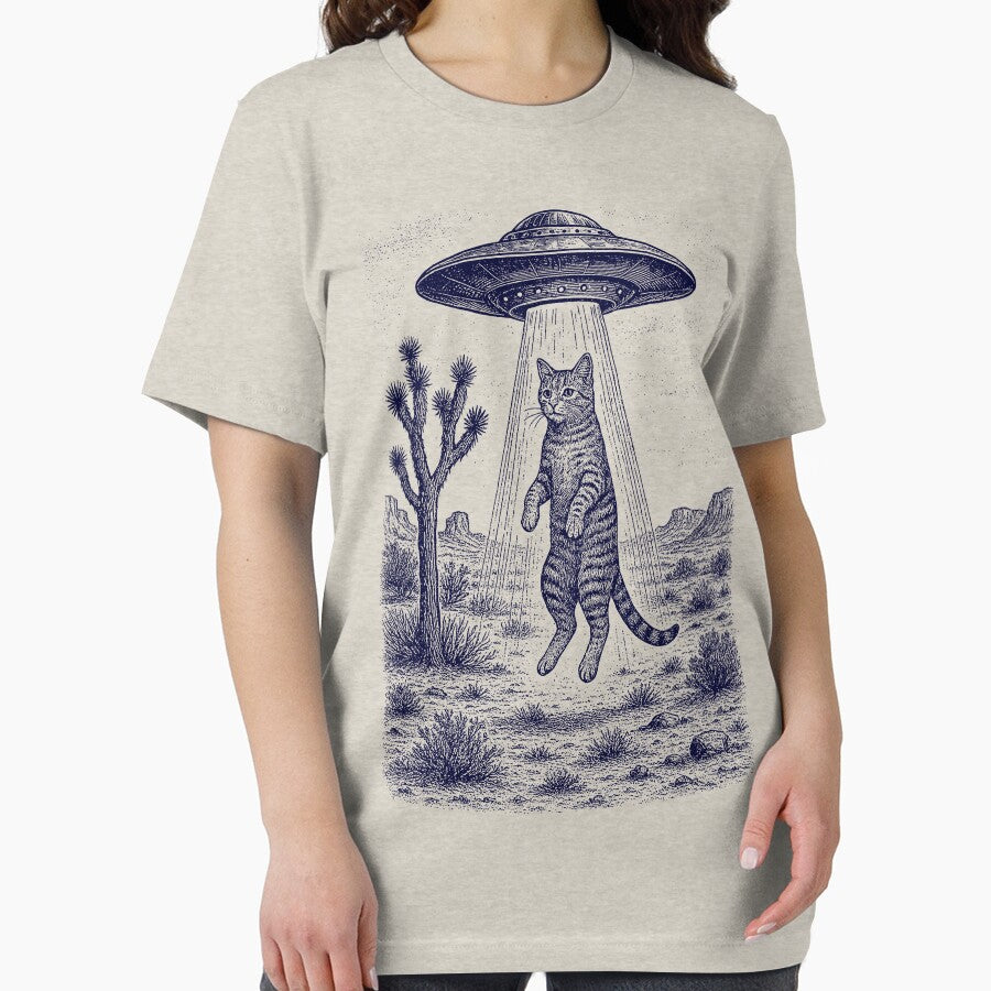 UFO Cat Western Vintage Alien 90s Funny Space Cat Shirt Cowgirl Retro Sci Fi Grunge T-Shirts, Hoodie, Sweatshirt