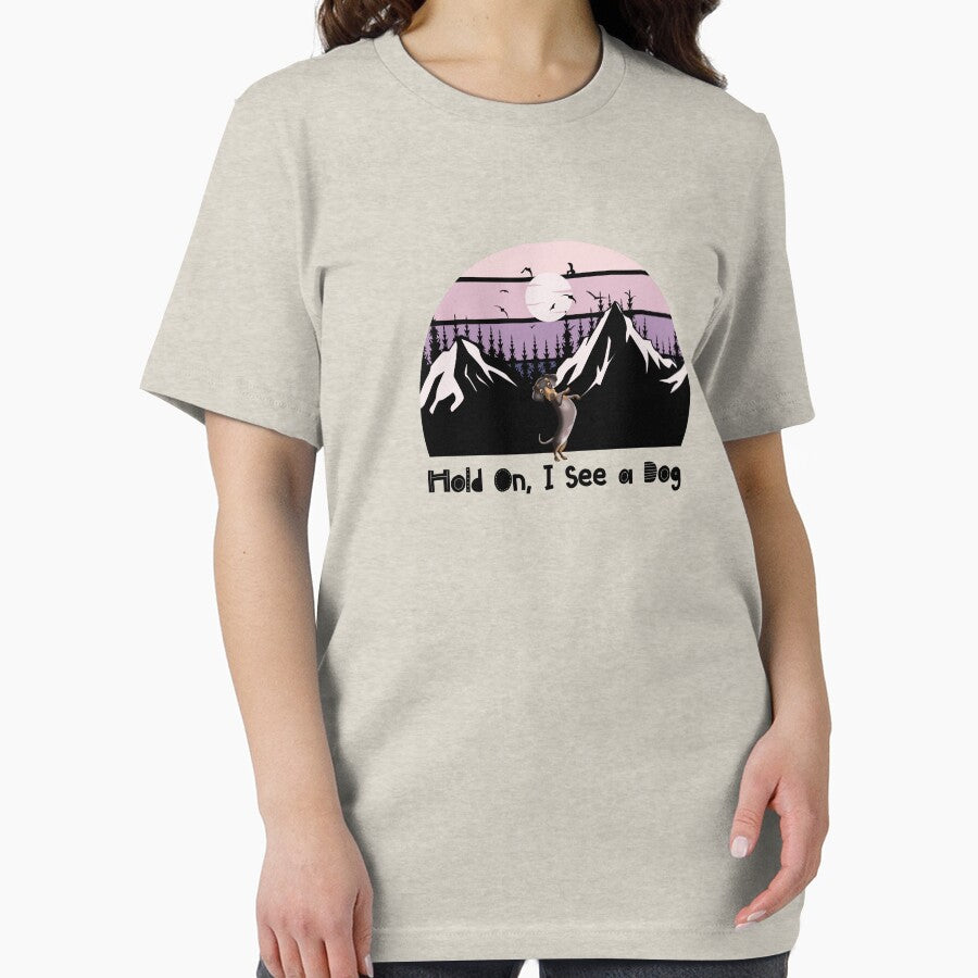 Hold On, I See a Dog – Retro Sunset Funny Dog Lover Design by GOTCHO1