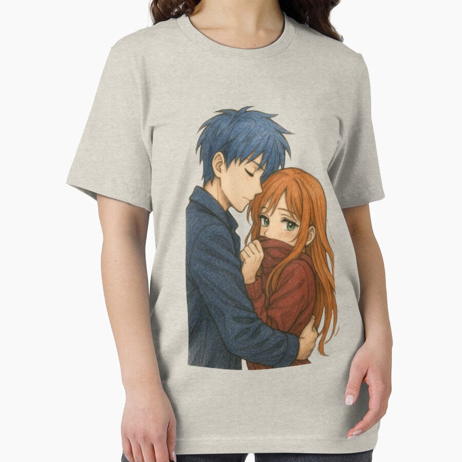 Casal Aconchegante no Inverno – Cozy Winter Couple Embrace by Doce Caos Criativo T-Shirts, Hoodie, Sweatshirt (Image 2)