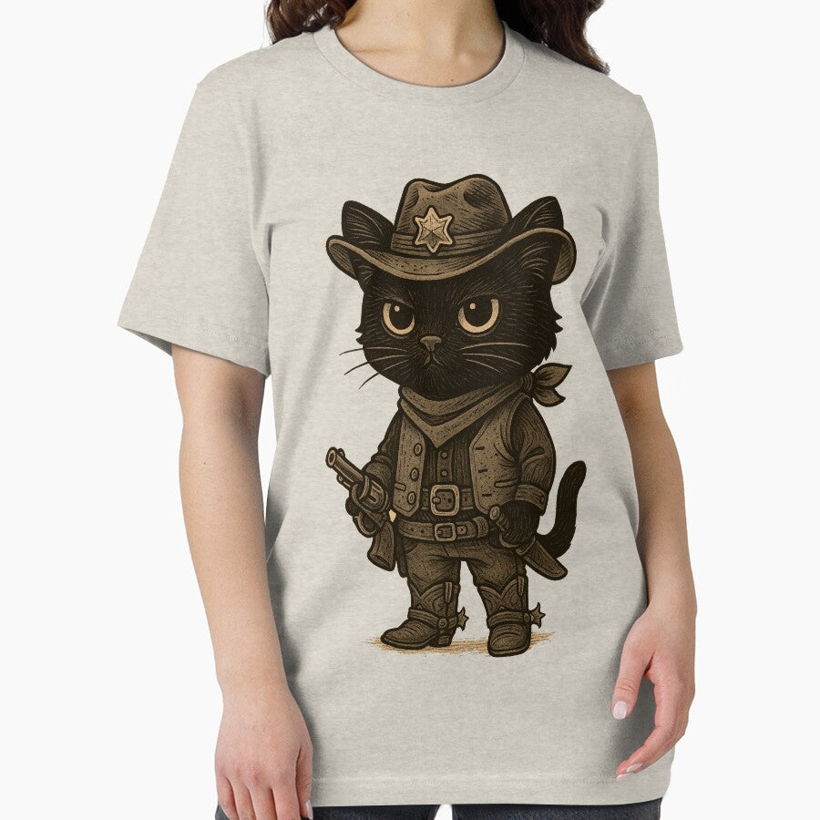 Midnight Outlaw – Black Cowboy Cat by Qopta T-Shirts, Hoodie, Sweatshirt | BlankRebels.com (Image 2)