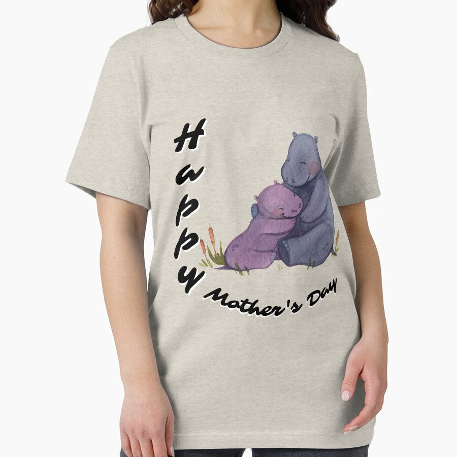 Hippo Mom and cub | Mother's Day by pod-plus-plus T-Shirts, Hoodie, Sweatshirt | BlankRebels.com (Image 2)