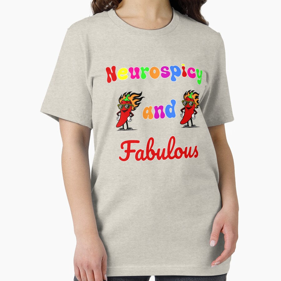 Neurospicy and Fabulous – Neurodiversity Pride Quote Design by Space Unicorn Designs T-Shirts, Hoodie, Sweatshirt (Image 2)
