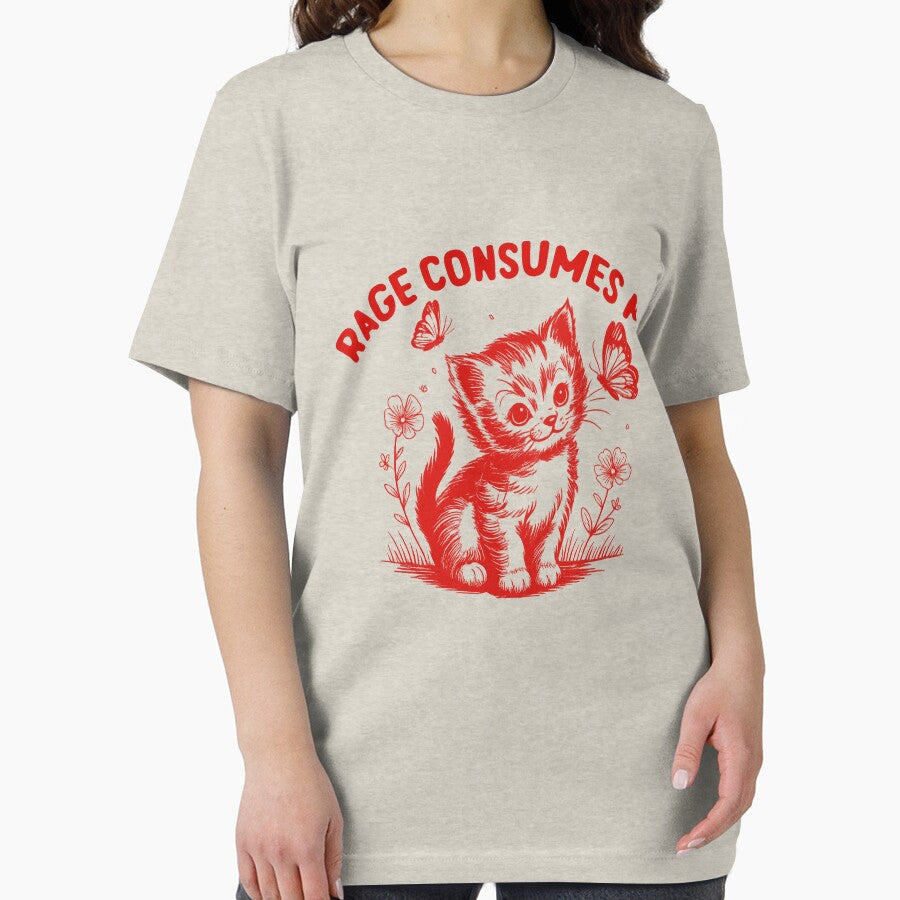 Rage-Consumes Me-Cat Flower-Cute Kitty-Cat Meme by jolihanot T-Shirts, Hoodie, Sweatshirt | BlankRebels.com (Image 2)
