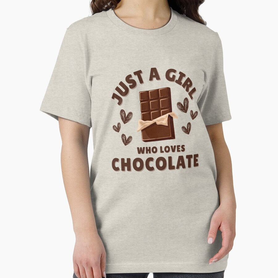 Funny Just a Girl Who Loves Chocolate Sweet Dessert Lover Girls Women Gift by MouDantArts T-Shirts, Hoodie,... (Image 2)
