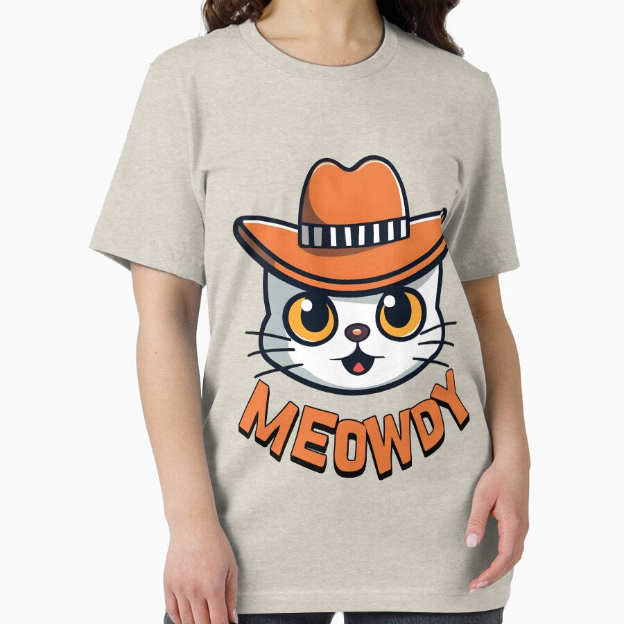 Meowdy! Cute Cowboy Cat Cartoon by PMCreative T-Shirts, Hoodie, Sweatshirt | BlankRebels.com (Image 2)