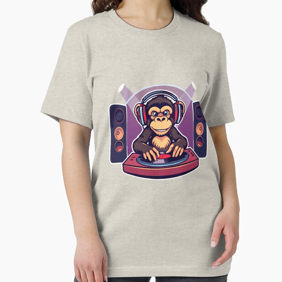 DJ Monkey Spinning Vinyl – Cool Music Lover Design by Animalplanet123 T-Shirts, Hoodie, Sweatshirt (Image 2)