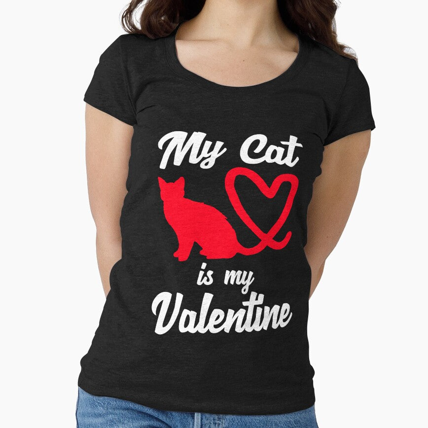 My Cat Is My Valentine | Funny Cat Lovers Shirts & Gifts for Valentine's Day by Teemaniac