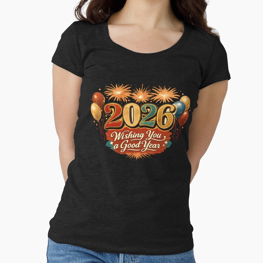 Happy New Year 2026 Vintage Fireworks Illustration – Retro Celebration Art by phiawdesign9 T-Shirts, Hoodie,... (Image 1)