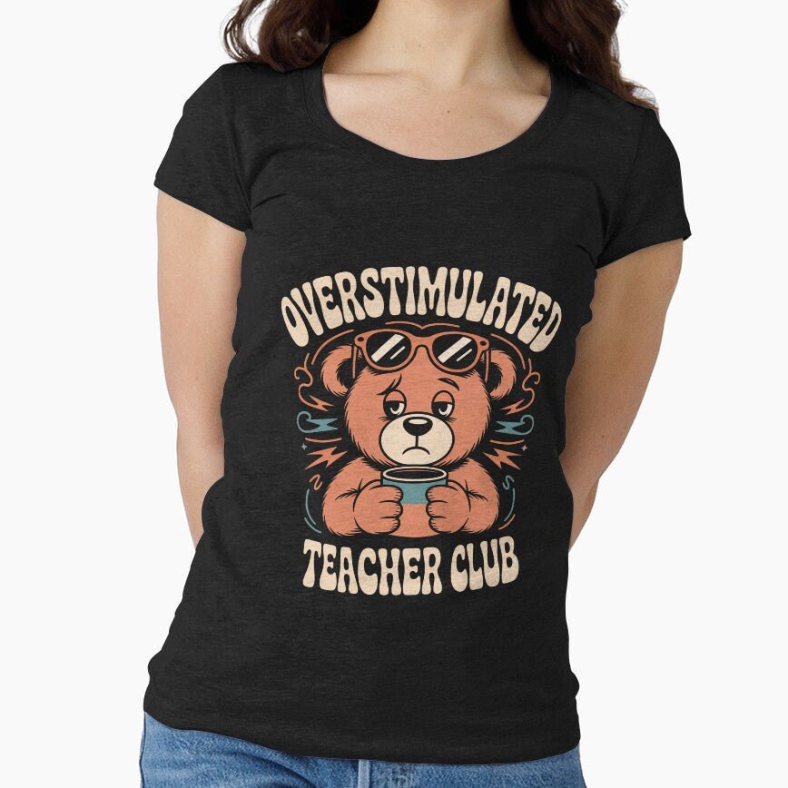 Overstimulated Teacher Club Funny Teacher Retro Club by ViralVector T-Shirts, Hoodie, Sweatshirt | BlankRebels.com (Image 1)