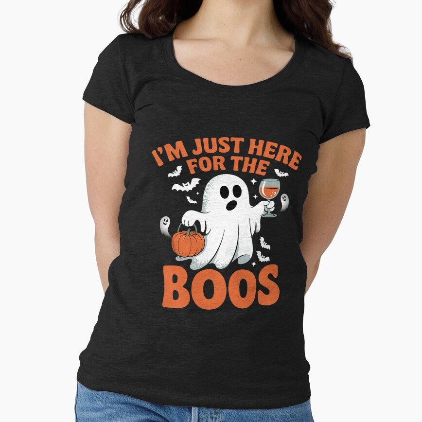 I'm Just Here For The Boos Ghost Funny Men Women Halloween by KotexTemu T-Shirts, Hoodie, Sweatshirt (Image 1)