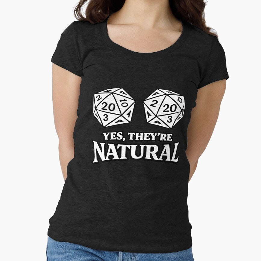 Yes They’re Natural D20 – Funny Flirty Dungeons & Dragons Dice – Natural 20 Gamer Gift by Forged in the Warp... (Image 1)