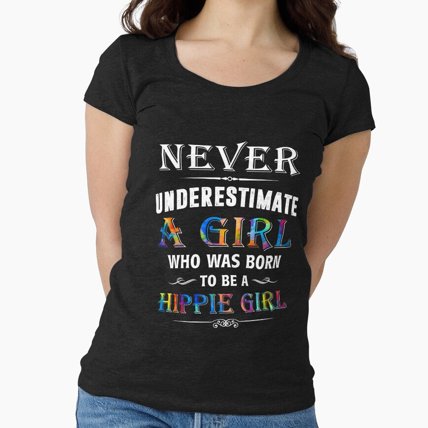 Awesome Never Underestimate Hippie Girl Peace Love Mothers Day by tuanitus T-Shirts, Hoodie, Sweatshirt (Image 1)