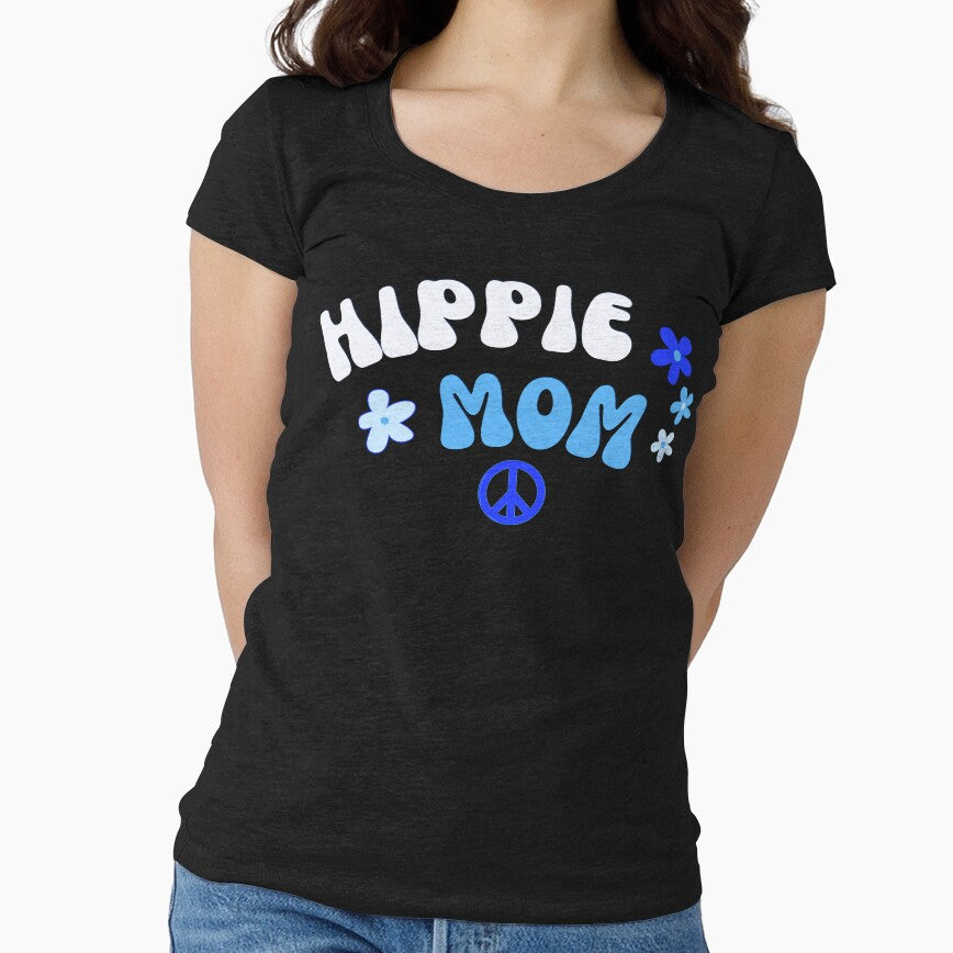 Hippie Mama Retro Vintage Style Graphic Design for Women by Teez-Me T-Shirts, Hoodie, Sweatshirt | BlankRebels.com (Image 1)