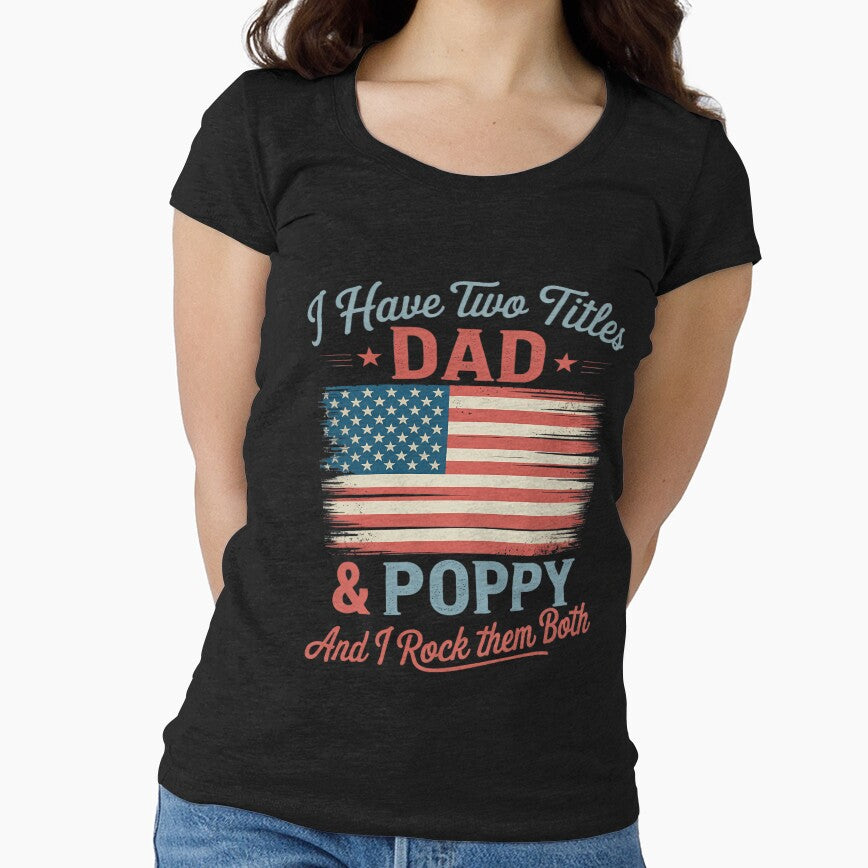 I Have Two Titles Dad & Poppy  Rock Them Both by VENOM0RIOT T-Shirts, Hoodie, Sweatshirt | BlankRebels.com (Image 1)