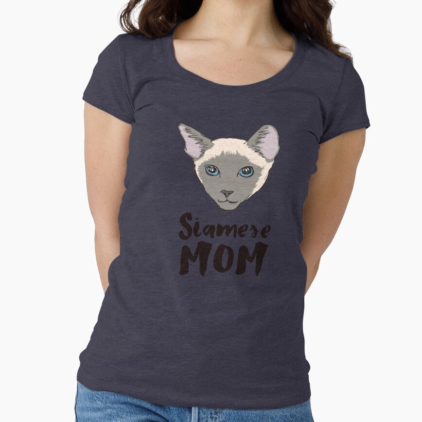 Cute Siamese Cat T-shirt: Siamese Mom by MrEddie10 Hoodie, Sweatshirt | BlankRebels.com (Image 1)