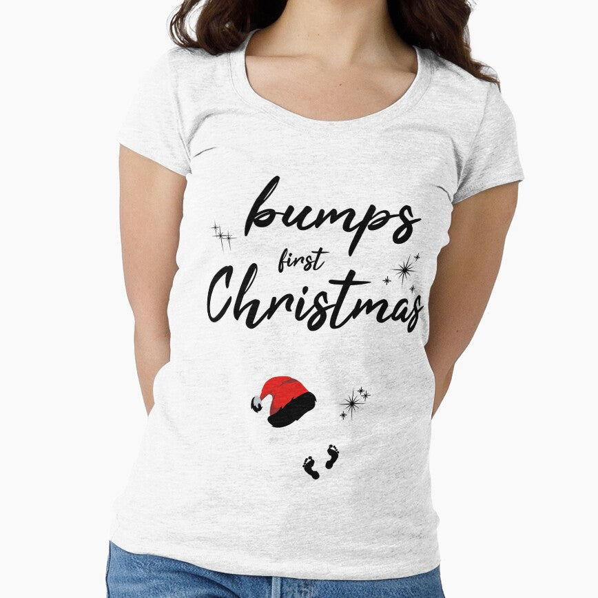Bump's First Christmas Holiday Ladies Shirt by q4success Hoodie, Sweatshirt | BlankRebels.com (Image 1)