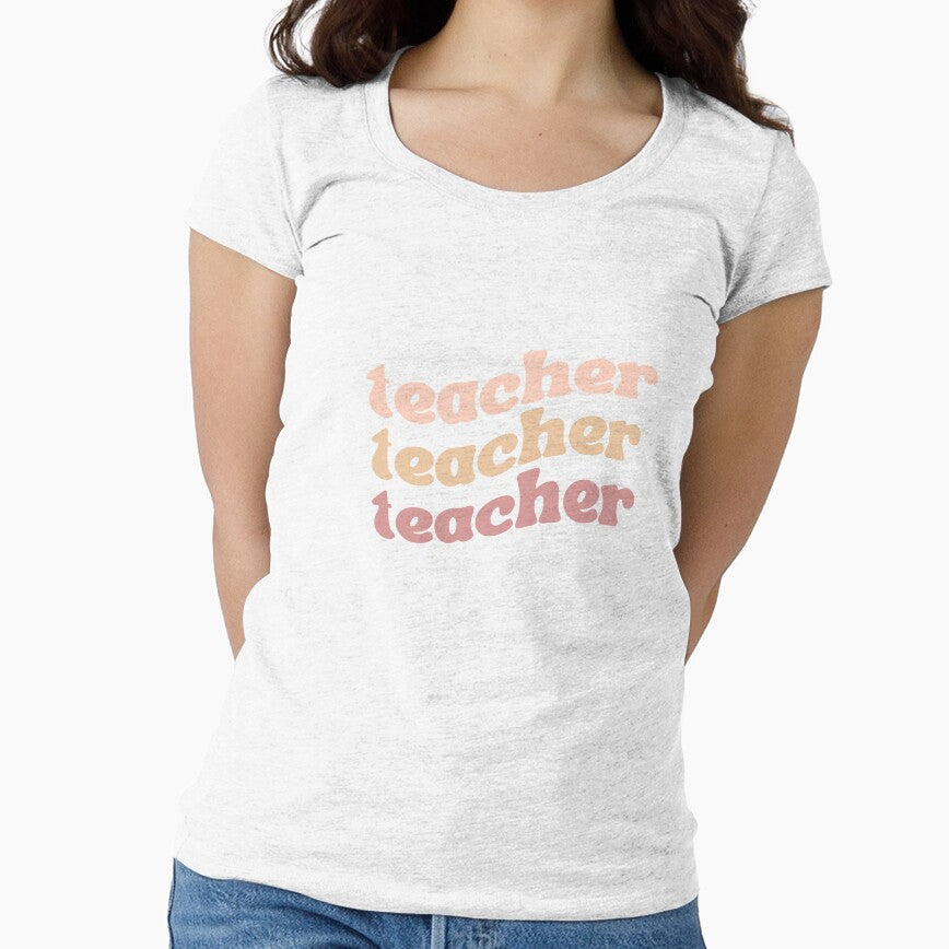 Wavy Teacher Boho Colors Sticker by LTDigitalDesign T-Shirts, Hoodie, Sweatshirt | BlankRebels.com (Image 1)