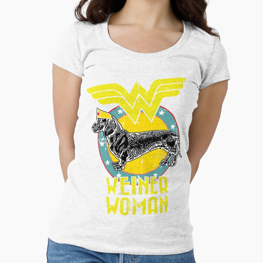 Weiner Woman Dachshund Dog Lover T-Shirt For Women by q4success Hoodie, Sweatshirt | BlankRebels.com (Image 1)
