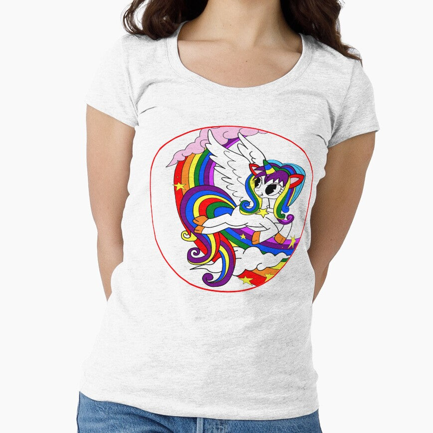 Cute Big Eyed Rainbow Unicorn Girl by StickerArtwork T-Shirts, Hoodie, Sweatshirt | BlankRebels.com (Image 1)