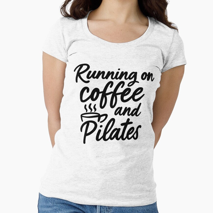 Running On Coffee and Pilates Shirt – Funny Pilates Lover Gift, Caffeine Workout Quote by DesignHouse07 Hoodie,... (Image 1)