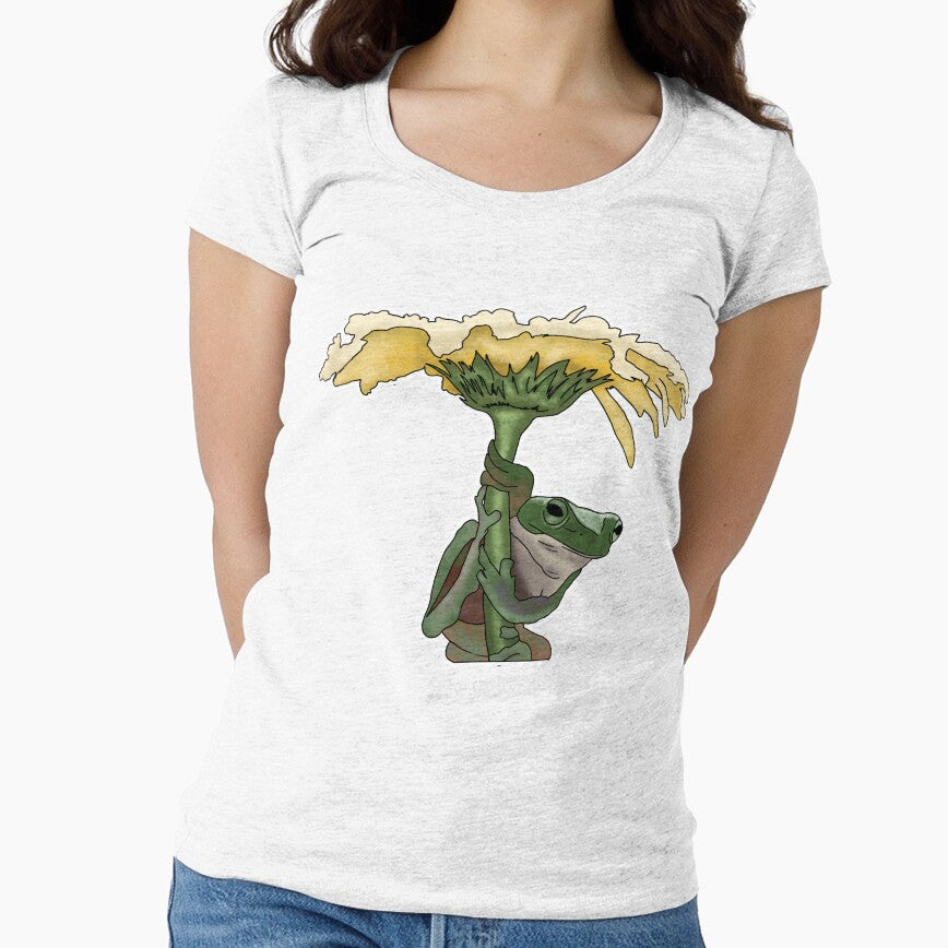 Froggy with a flower by CarsonsCanvas T-Shirts, Hoodie, Sweatshirt | BlankRebels.com (Image 1)