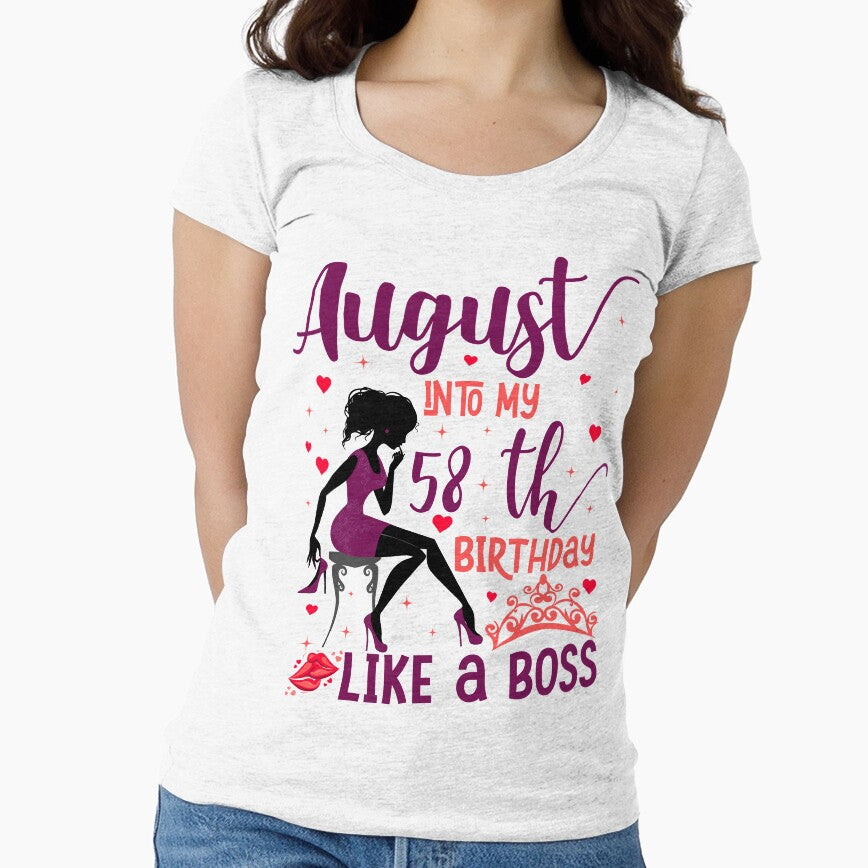 August into my 58th birthday like a boss T-Shirt by TshirtStoreBD24 Hoodie, Sweatshirt | BlankRebels.com (Image 1)
