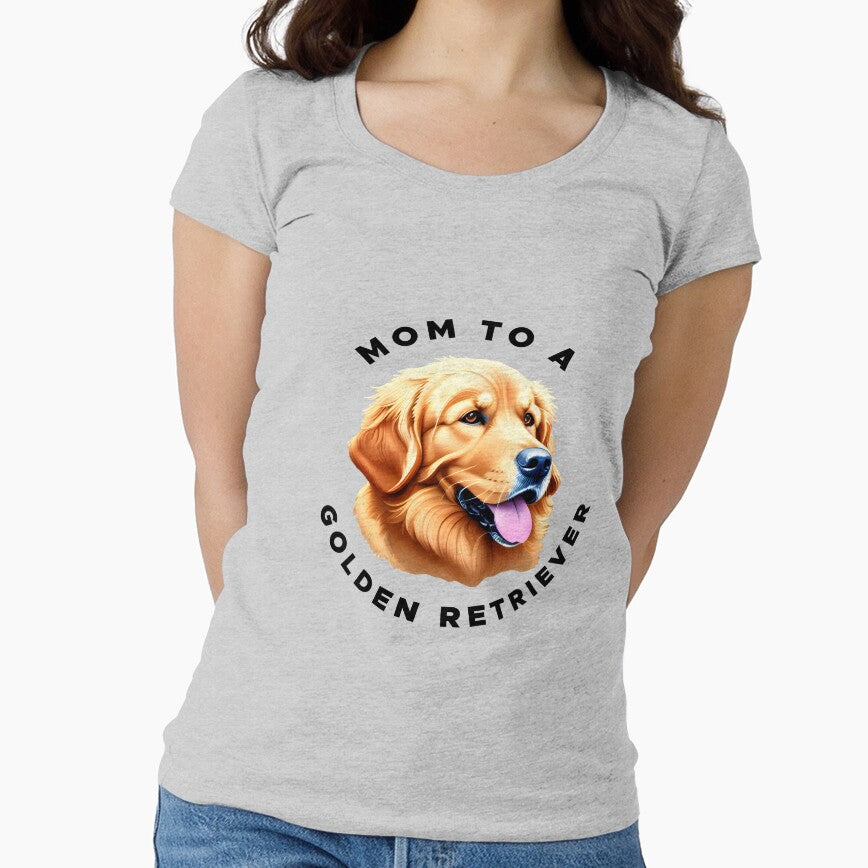 Golden Retriever with the words "Mom to a Golden Retriever" by LindaCooke T-Shirts, Hoodie, Sweatshirt (Image 1)