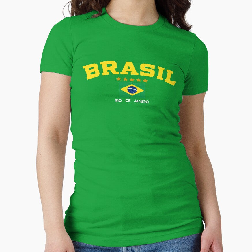 BRASIL Y2K Baby Tee - Brazil Women's Fitted - World Cup by Silas-FLS Hoodie, Sweatshirt | BlankRebels.com (Image 1)