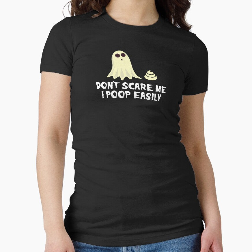 Don't Scare Me I Poop Easily Funny Halloween Ghost T Shirt by BUBLTEES Hoodie, Sweatshirt | BlankRebels.com (Image 1)
