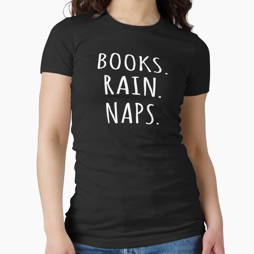 Books Rain Naps Bibliophile Book Lovers by everfreshtees T-Shirts, Hoodie, Sweatshirt | BlankRebels.com (Image 1)
