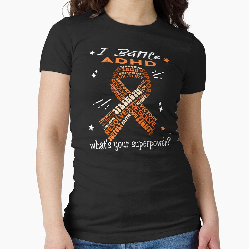 ADHD Warrior - I Battle ADHD What's Your Superpower? by ArangoaStore T-Shirts, Hoodie, Sweatshirt | BlankRebels.com (Image 1)