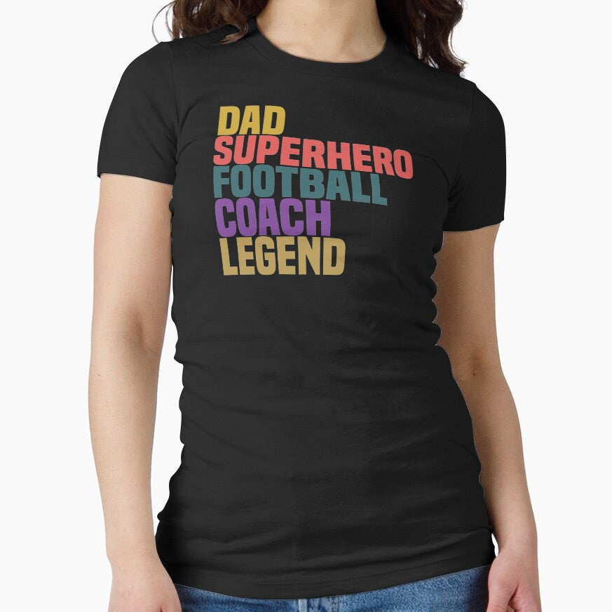 Dad Superhero Football Coach Legend & Funny Shirt T-Shirts, Hoodie, Sweatshirt