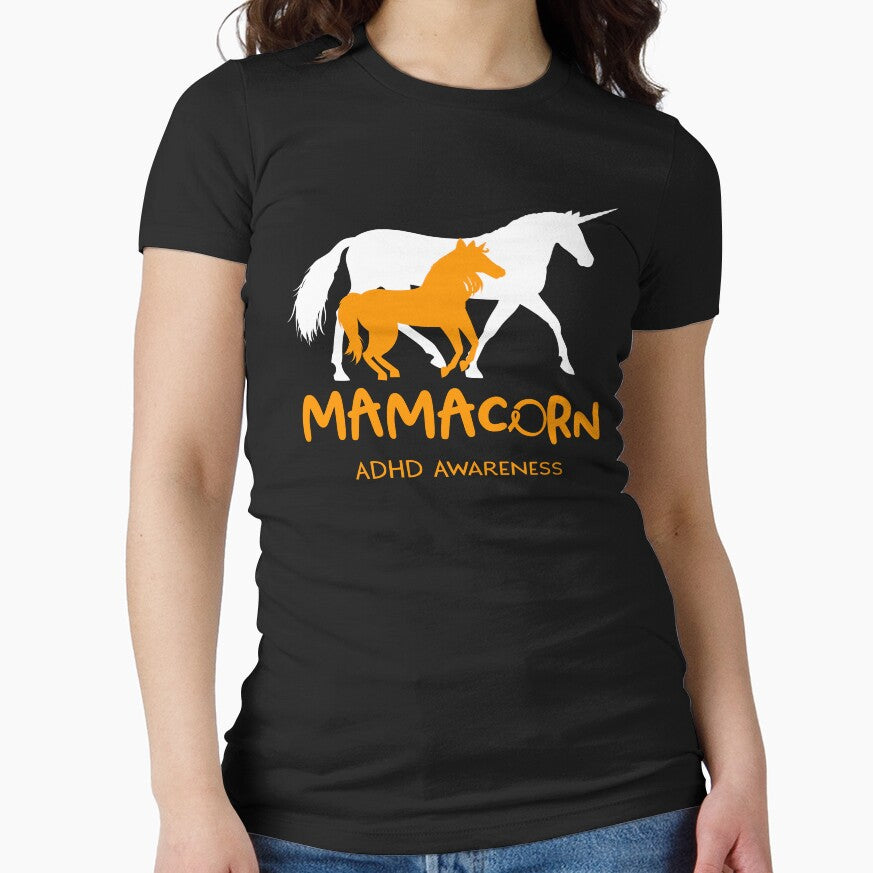ADHD Awareness Mama Unicorn Mamacorn Support ADHD Warrior by RunningShop T-Shirts, Hoodie, Sweatshirt (Image 1)