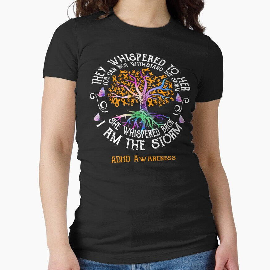 ADHD Awareness - ADHD Warrior I Am The Storm by RunningShop T-Shirts, Hoodie, Sweatshirt | BlankRebels.com (Image 1)