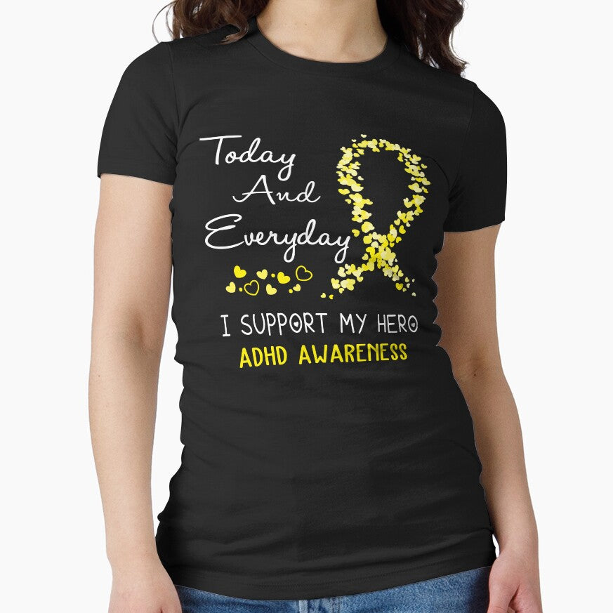 Today and Everyday I Support My Hero ADHD Awareness by ArangoaStore T-Shirts, Hoodie, Sweatshirt | BlankRebels.com (Image 1)