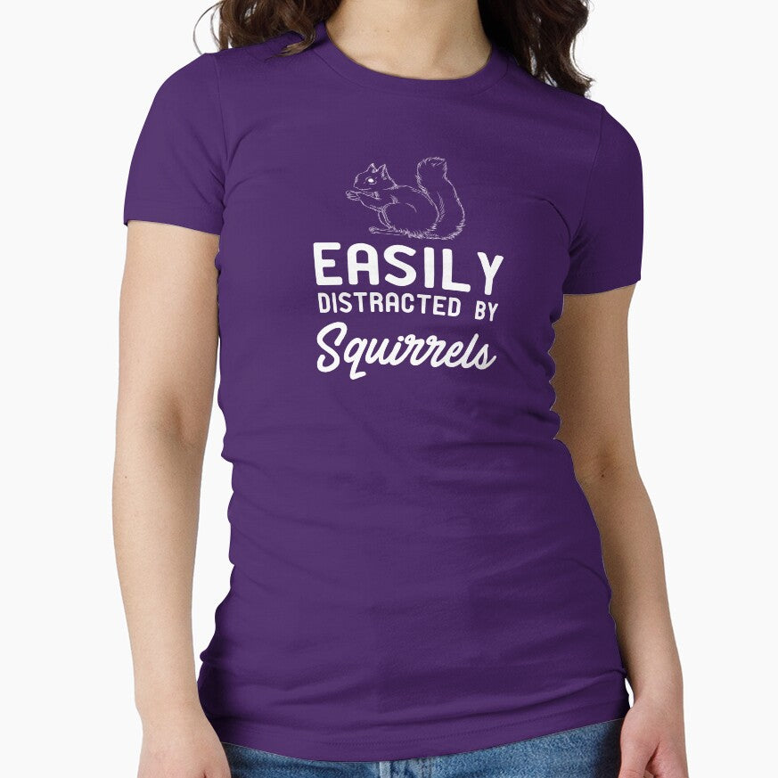 Easily Distracted By Squirrels by wondrous T-Shirts, Hoodie, Sweatshirt | BlankRebels.com (Image 1)