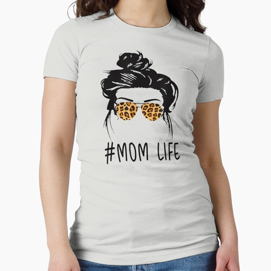 Leopard Messy Bun Mom Life by speakupandshine T-Shirts, Hoodie, Sweatshirt | BlankRebels.com (Image 1)