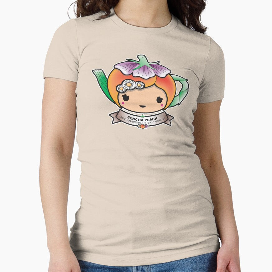 Sencha Peach Teapot by BubbleDoll T-Shirts, Hoodie, Sweatshirt | BlankRebels.com (Image 1)