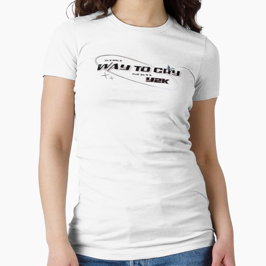 Y2K Aesthetic "Way to Cry" – Futuristic Butterfly Vaporwave Graphic by Origin-of-heart T-Shirts, Hoodie, Sweatshirt (Image 1)