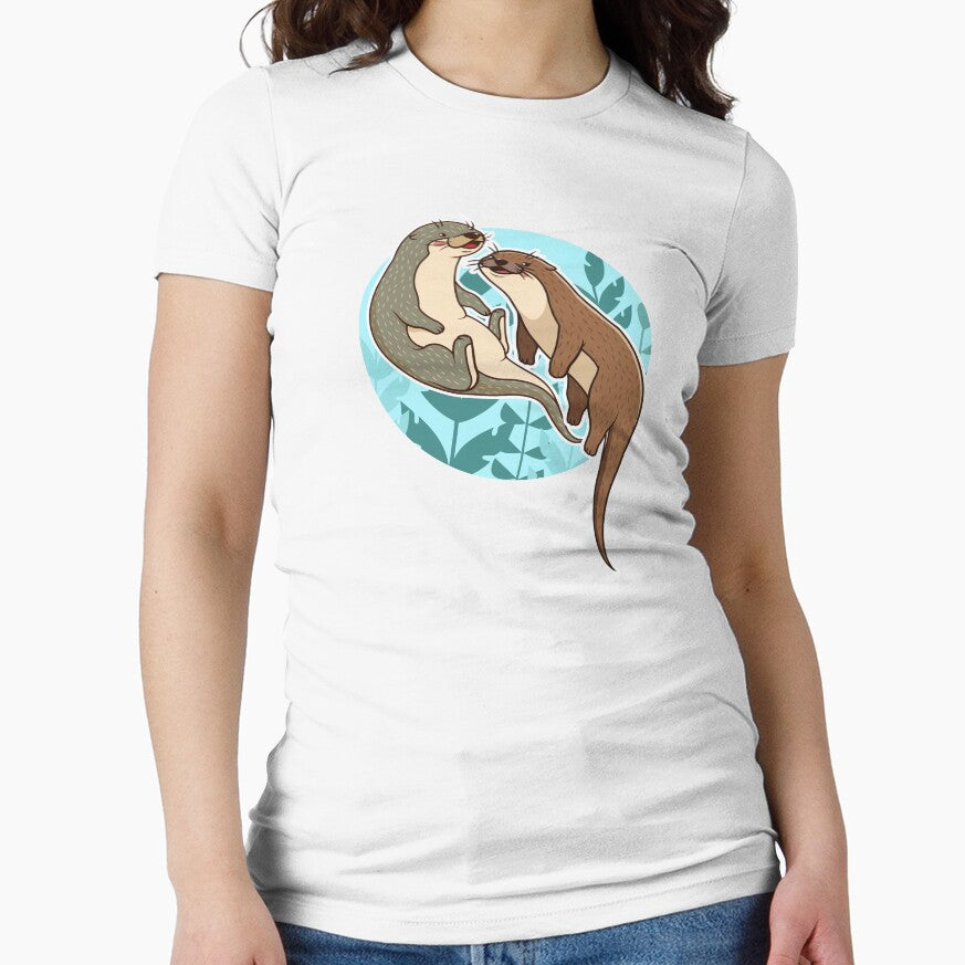 couple otters by exponentialart T-Shirts, Hoodie, Sweatshirt | BlankRebels.com (Image 1)