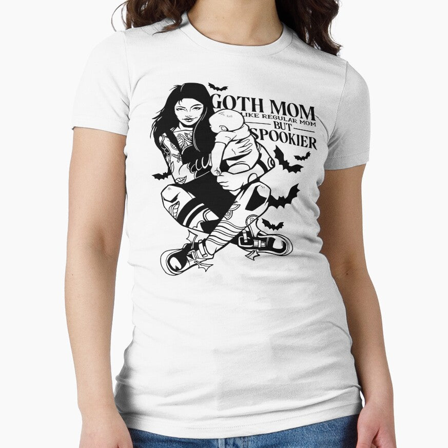 Goth Mom, Like Regular Mom But Sookier Spooky Goth by Kribis T-Shirts, Hoodie, Sweatshirt | BlankRebels.com (Image 1)