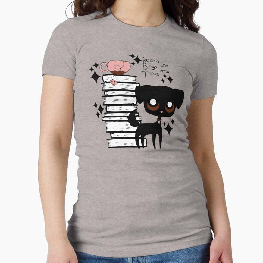 Books and Dogs and Tea by Che Gilson T-Shirts, Hoodie, Sweatshirt | BlankRebels.com (Image 1)