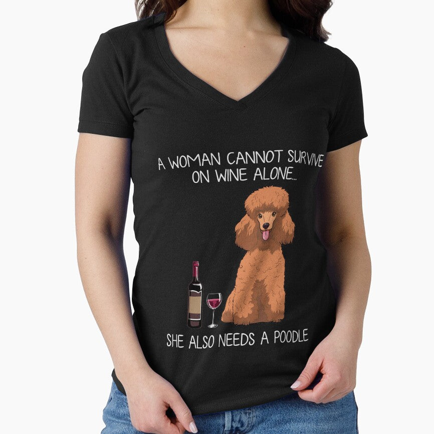 Poodle and wine Funny Dog by TeeDoozy T-Shirts, Hoodie, Sweatshirt | BlankRebels.com (Image 1)